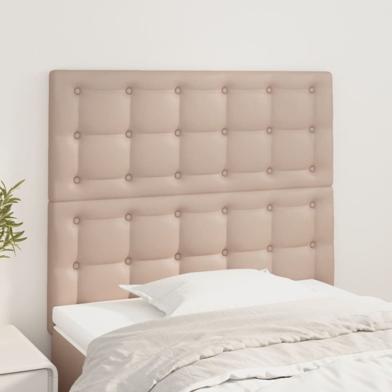 vidaXL Testiere 2 pz Cappuccino 90x5x78/88 cm in Similpelle vidaXL Testiere 2 pz Cappuccino 90x5x78/88 cm in Similpelle