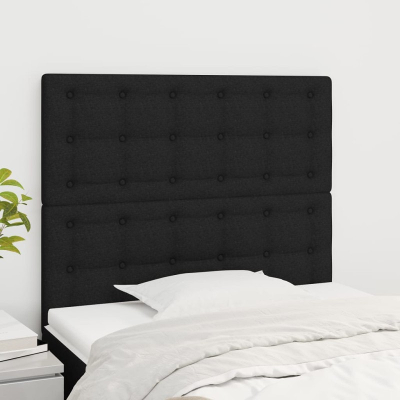vidaXL Testiere 2 pz Nero 100x5x78/88 cm in Tessuto vidaXL Testiere 2 pz Nero 100x5x78/88 cm in Tessuto