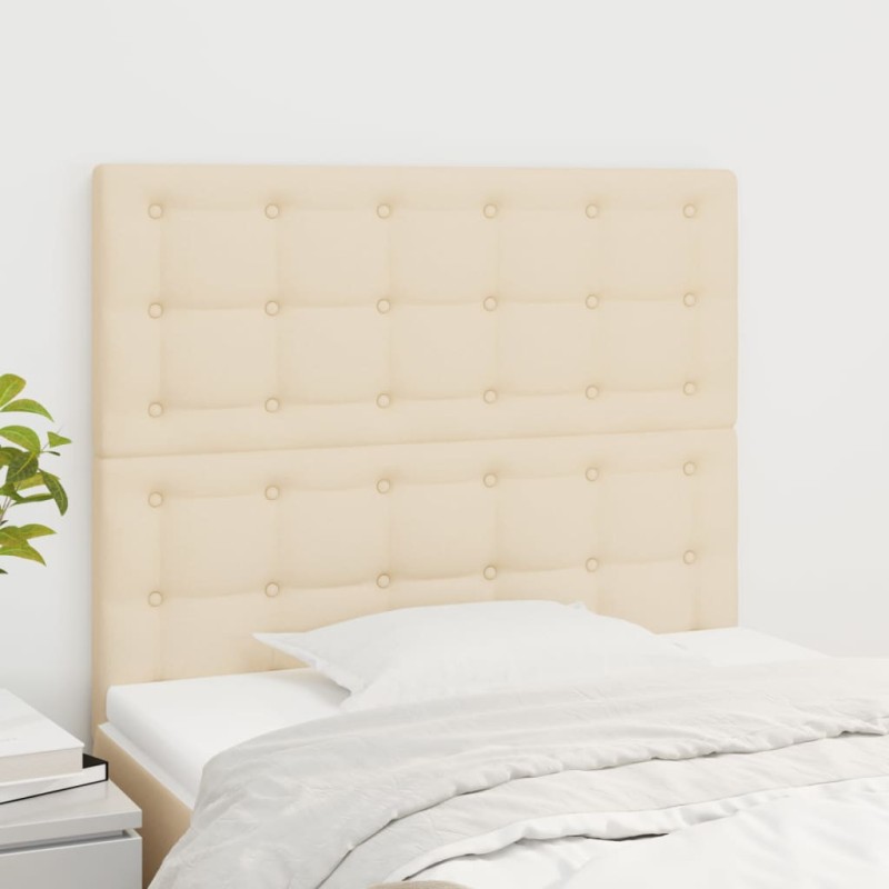 vidaXL Testiera 2 pz Crema 80x5x78/88 cm in Tessuto vidaXL Testiera 2 pz Crema 80x5x78/88 cm in Tessuto