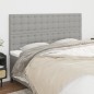 vidaXL Testiera 4 pz Grigio Chiaro 80x5x78/88 cm in Tessuto vidaXL Testiera 4 pz Grigio Chiaro 80x5x78/88 cm in Tessuto
