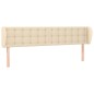 vidaXL Testiera ad Orecchio Crema 163x23x78/88 cm in Tessuto