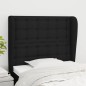 vidaXL Testiera ad Orecchio Nera 103x23x118/128 cm in Tessuto vidaXL Testiera ad Orecchio Nera 103x23x118/128 cm in Tessuto