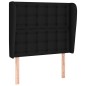 vidaXL Testiera ad Orecchio Nera 103x23x118/128 cm in Tessuto vidaXL Testiera ad Orecchio Nera 103x23x118/128 cm in Tessuto
