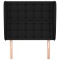 vidaXL Testiera ad Orecchio Nera 103x23x118/128 cm in Tessuto vidaXL Testiera ad Orecchio Nera 103x23x118/128 cm in Tessuto