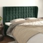 vidaXL Testiera ad Orecchio Verde Scuro 203x23x118/128cm in Velluto vidaXL Testiera ad Orecchio Verde Scuro 203x23x118/128cm in Velluto