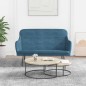 Panca Blu 110x76x80 cm in Velluto Panca Blu 110x76x80 cm in Velluto