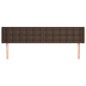 vidaXL Testiera ad Orecchio Marrone 183x16x78/88 cm in Similpelle vidaXL Testiera ad Orecchio Marrone 183x16x78/88 cm in Similpelle