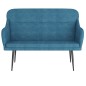 Panca Blu 110x76x80 cm in Velluto Panca Blu 110x76x80 cm in Velluto