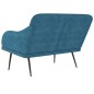 Panca Blu 110x76x80 cm in Velluto Panca Blu 110x76x80 cm in Velluto