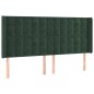 vidaXL Testiera ad Orecchio Verde Scuro 203x16x118/128 cm in Velluto vidaXL Testiera ad Orecchio Verde Scuro 203x16x118/128 cm in Velluto