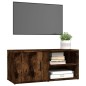 Mobili TV 2pz Rovere Fumo 80x31,5x36 cm in Legno Multistrato