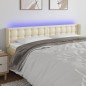 vidaXL Testiera a LED Crema 203x16x78/88 cm in Similpelle vidaXL Testiera a LED Crema 203x16x78/88 cm in Similpelle