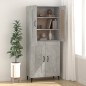 Credenza Grigio Cemento 69,5x34x90 cm in Legno Multistrato Credenza Grigio Cemento 69,5x34x90 cm in Legno Multistrato