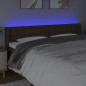 vidaXL Testiera a LED Marrone Scuro 203x16x78/88 cm in Tessuto vidaXL Testiera a LED Marrone Scuro 203x16x78/88 cm in Tessuto