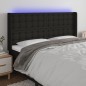 vidaXL Testiera a LED Nera 163x16x118/128 cm in Tessuto vidaXL Testiera a LED Nera 163x16x118/128 cm in Tessuto