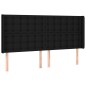 vidaXL Testiera a LED Nera 163x16x118/128 cm in Tessuto vidaXL Testiera a LED Nera 163x16x118/128 cm in Tessuto