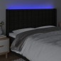 vidaXL Testiera a LED Nera 163x16x118/128 cm in Tessuto vidaXL Testiera a LED Nera 163x16x118/128 cm in Tessuto