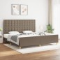 vidaXL Giroletto con Testiera Grigio Tortora 200x200 cm in Tessuto vidaXL Giroletto con Testiera Grigio Tortora 200x200 cm in Tessuto
