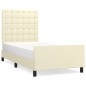 vidaXL Giroletto con Testiera Crema 90x190 cm in Similpelle vidaXL Giroletto con Testiera Crema 90x190 cm in Similpelle