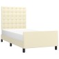 vidaXL Giroletto con Testiera Crema 90x190 cm in Similpelle vidaXL Giroletto con Testiera Crema 90x190 cm in Similpelle