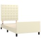 vidaXL Giroletto con Testiera Crema 90x190 cm in Similpelle vidaXL Giroletto con Testiera Crema 90x190 cm in Similpelle