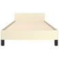 vidaXL Giroletto con Testiera Crema 90x190 cm in Similpelle vidaXL Giroletto con Testiera Crema 90x190 cm in Similpelle
