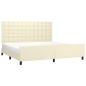 vidaXL Giroletto con Testiera Crema 200x200 cm in Similpelle vidaXL Giroletto con Testiera Crema 200x200 cm in Similpelle