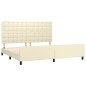 vidaXL Giroletto con Testiera Crema 200x200 cm in Similpelle vidaXL Giroletto con Testiera Crema 200x200 cm in Similpelle