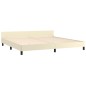 vidaXL Giroletto con Testiera Crema 200x200 cm in Similpelle vidaXL Giroletto con Testiera Crema 200x200 cm in Similpelle