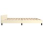 vidaXL Giroletto con Testiera Crema 200x200 cm in Similpelle vidaXL Giroletto con Testiera Crema 200x200 cm in Similpelle