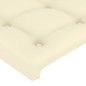 vidaXL Giroletto con Testiera Crema 200x200 cm in Similpelle vidaXL Giroletto con Testiera Crema 200x200 cm in Similpelle