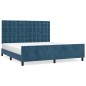 vidaXL Giroletto con Testiera Blu Scuro 180x200 cm in Velluto vidaXL Giroletto con Testiera Blu Scuro 180x200 cm in Velluto
