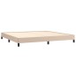 vidaXL Giroletto a Molle con Materasso Cappuccino 200x200cm Similpelle