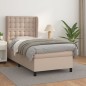 vidaXL Giroletto a Molle con Materasso Cappuccino 90x200 cm Similpelle