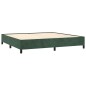 vidaXL Giroletto a Molle con Materasso Verde Scuro 200x200 cm Velluto