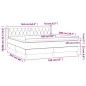 vidaXL Giroletto a Molle con Materasso Tortora 160x200 cm in Tessuto