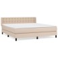 vidaXL Giroletto a Molle con Materasso Cappuccino 180x200cm Similpelle