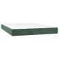 vidaXL Letto a Molle con Materasso e LED Verde Scuro 140x200cm Velluto vidaXL Letto a Molle con Materasso e LED Verde Scuro 140x200cm Velluto