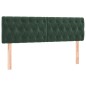 vidaXL Letto a Molle con Materasso e LED Verde Scuro 140x200cm Velluto vidaXL Letto a Molle con Materasso e LED Verde Scuro 140x200cm Velluto