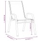 Sedie da Giardino Impilabili 6 pz in Tessuto Textilene Marrone Sedie da Giardino Impilabili 6 pz in Tessuto Textilene Marrone