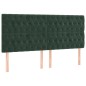 vidaXL Letto a Molle con Materasso e LED Verde Scuro 200x200cm Velluto vidaXL Letto a Molle con Materasso e LED Verde Scuro 200x200cm Velluto