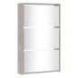 Scarpiera con Specchio a 3 Livelli Grigio cemento 63x17x102,5cm Scarpiera con Specchio a 3 Livelli Grigio cemento 63x17x102,5cm