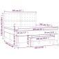 vidaXL Giroletto a Molle con Materasso Grigio Chiaro160x200 cm Tessuto