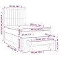 vidaXL Giroletto a Molle con Materasso Crema 90x200 cm inTessuto