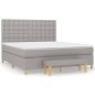 vidaXL Giroletto a Molle con Materasso Grigio Chiaro160x200 cm Tessuto