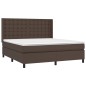 vidaXL Giroletto Molle con Materasso e LED Marrone 180x200 cm vidaXL Giroletto Molle con Materasso e LED Marrone 180x200 cm