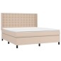 vidaXL Giroletto Molle Materasso e LED Cappuccino 180x200cm Similpelle vidaXL Giroletto Molle Materasso e LED Cappuccino 180x200cm Similpelle