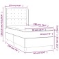 vidaXL Letto a Molle con Materasso e LED Verde Scuro 90x190 cm Velluto vidaXL Letto a Molle con Materasso e LED Verde Scuro 90x190 cm Velluto