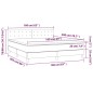 vidaXL Giroletto a Molle con Materasso Grigio Scuro 160x200 cm Tessuto