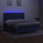 vidaXL Letto a Molle con Materasso e LED Blu 160x200 cm in Tessuto vidaXL Letto a Molle con Materasso e LED Blu 160x200 cm in Tessuto